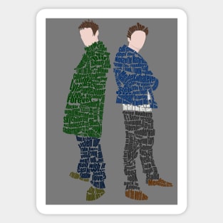 Liam Gallagher Noel Gallagher Oasis Songs Collage Sticker